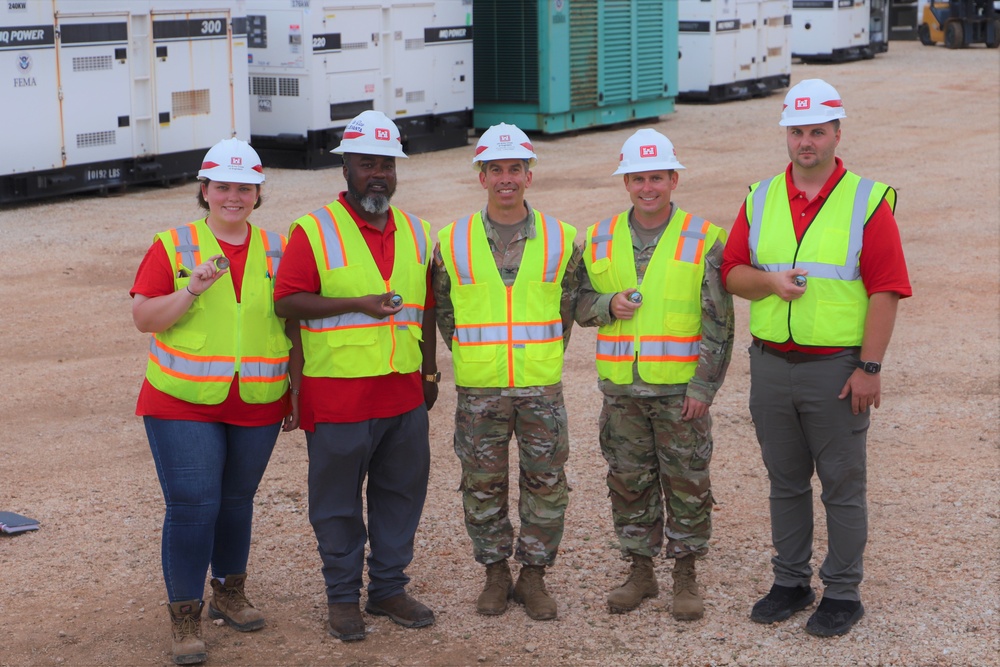 Pittsburgh District Commander Presents Coins to Temporary Power PRT members