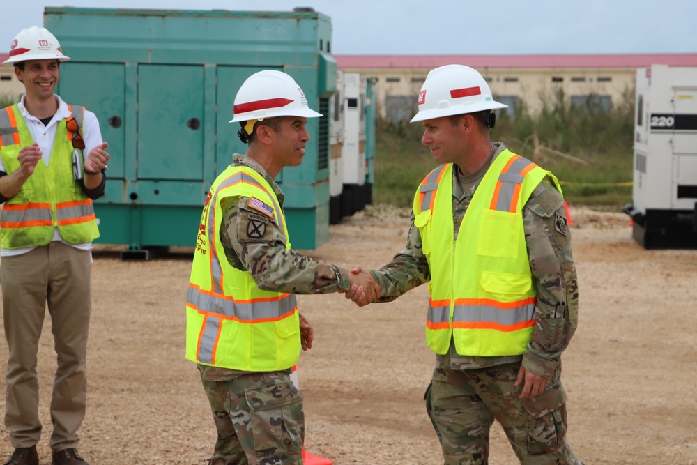 Pittsburgh District Commander Presents Coins to Temporary Power PRT members