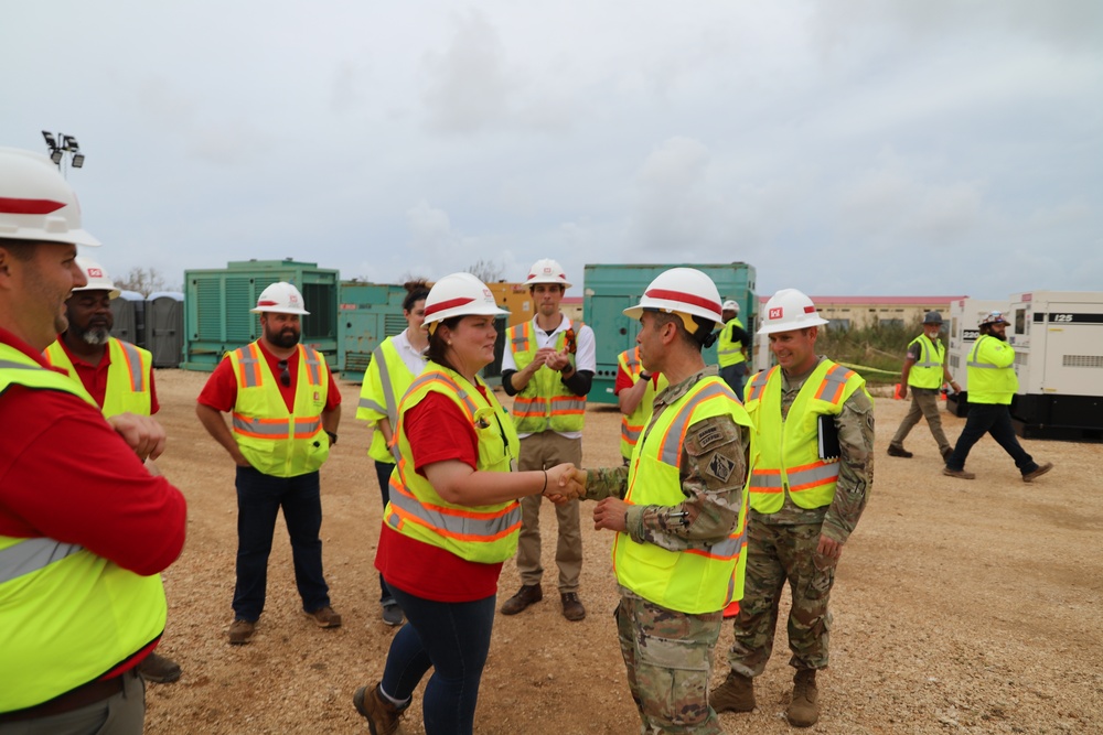 Pittsburgh District Commander Presents Coins to Temporary Power PRT members