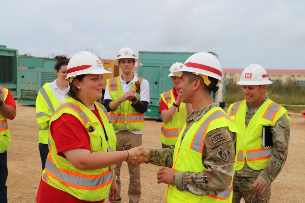 Pittsburgh District Commander Presents Coins to Temporary Power PRT members