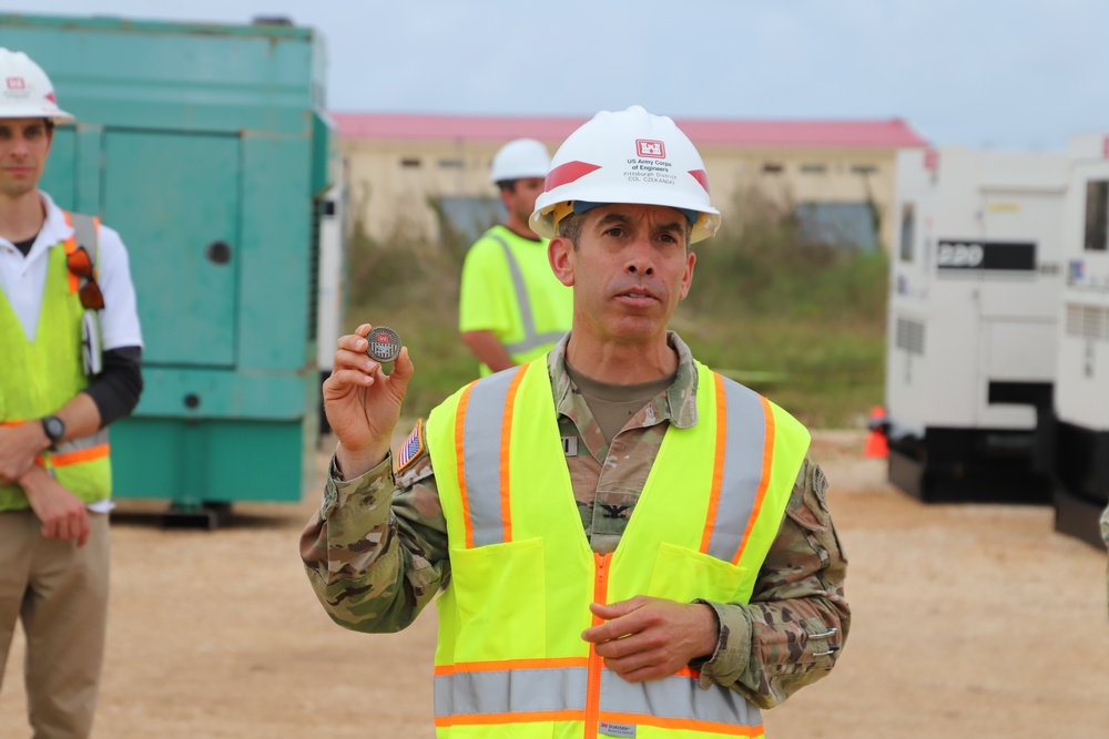 Pittsburgh District Commander Presents Coins to Temporary Power PRT members