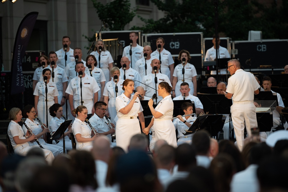 U.S. Navy Band performs as part of their "Concert on the Avenue" summer series