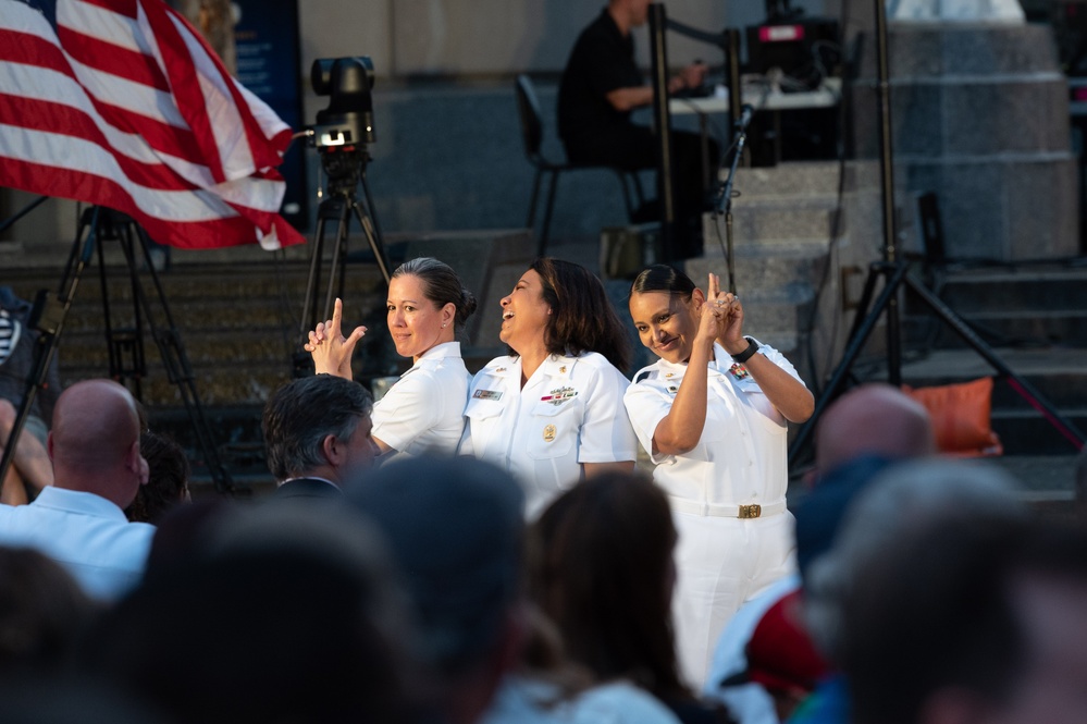 U.S. Navy Band performs as part of their "Concert on the Avenue" summer series