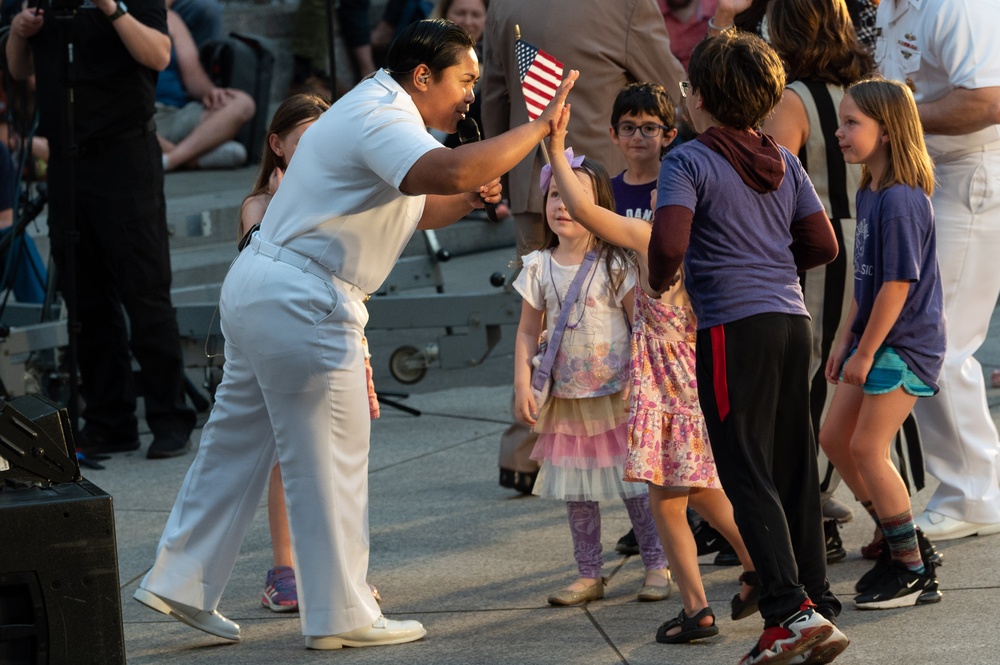 U.S. Navy Band performs as part of their &quot;Concert on the Avenue&quot; summer series