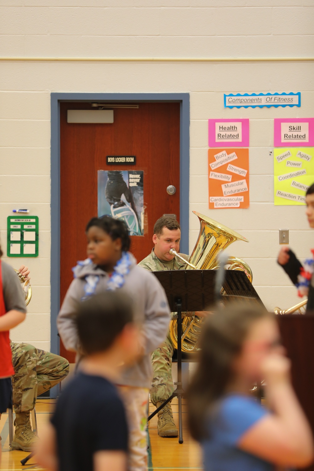 10th Mountain Division Band Performs for Local Students on Flag Day