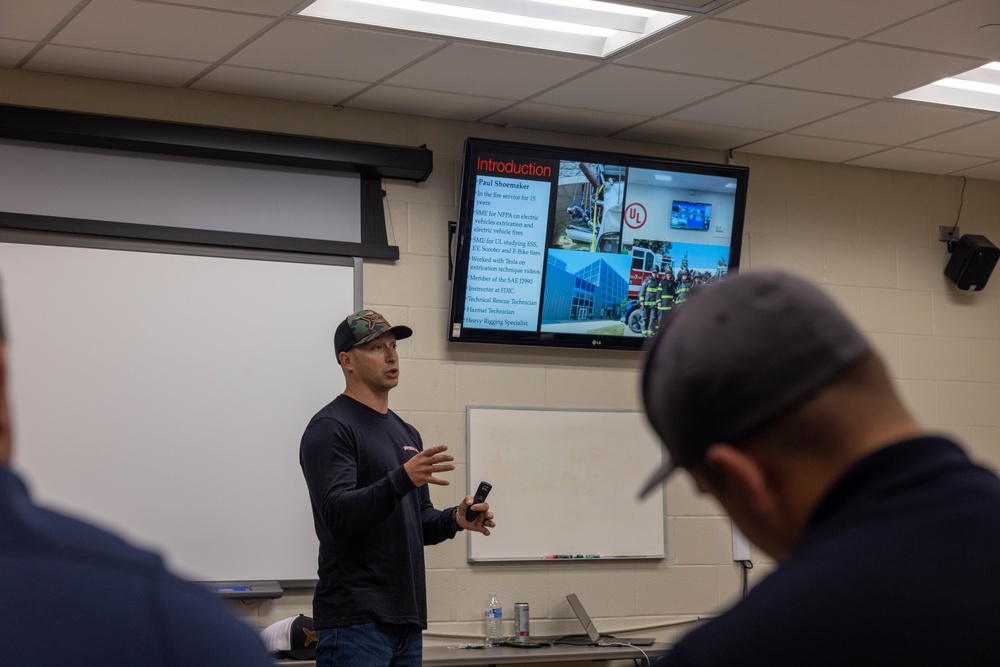 Cherry Point Fire and Emergency Services Conduct EV Extraction Training