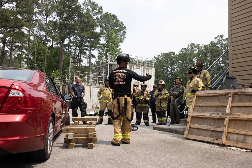 Cherry Point Fire and Emergency Services Conduct EV Extraction Training