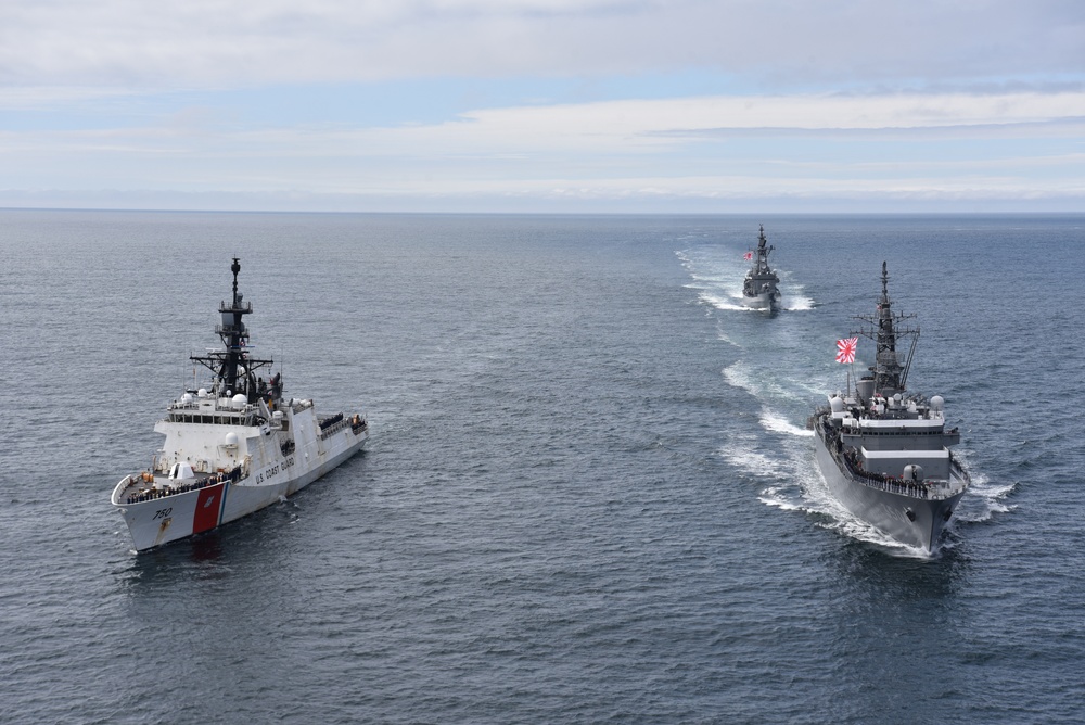 Coast Guard greets Japanese Self Defense Force in Bearing Sea and Unalaska