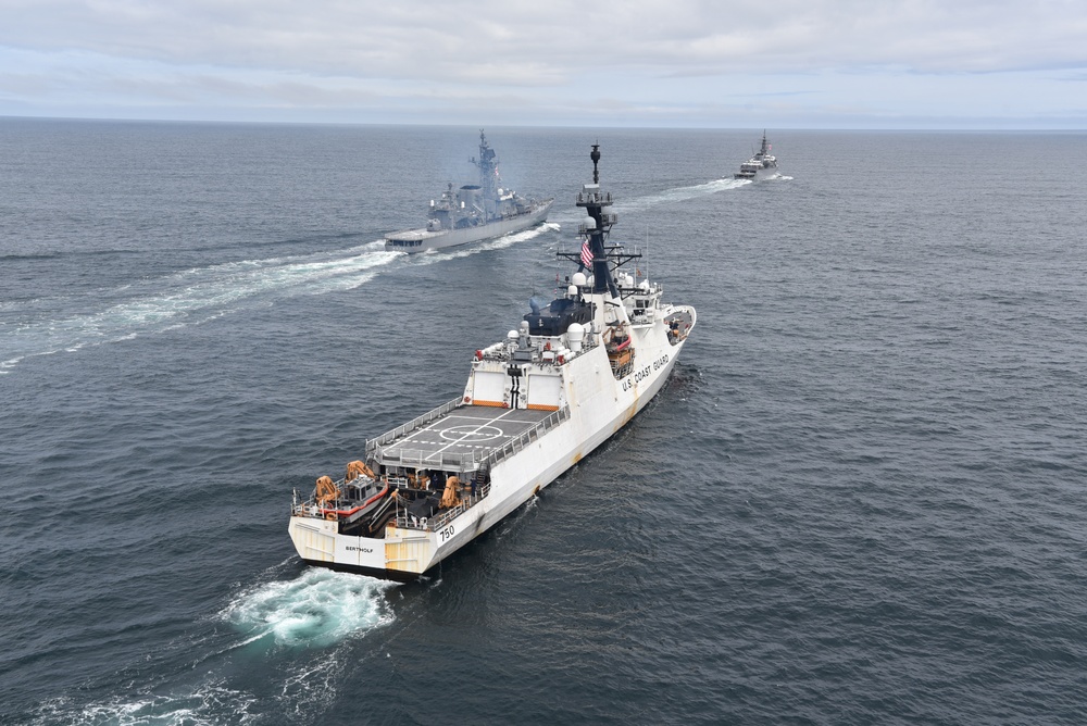 Coast Guard greets Japanese Self Defense Force in Bearing Sea and Unalaska