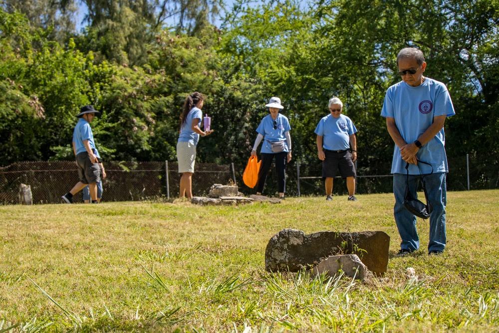 A Buddhist Memorial Service is Conducted at Bellows Japanese Cemetery