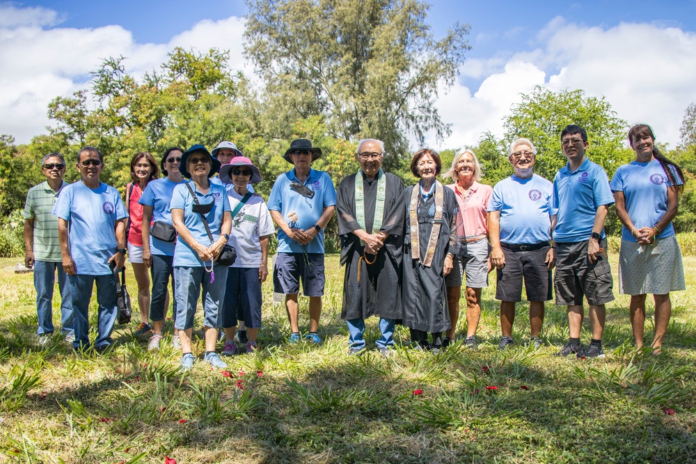 A Buddhist Memorial Service is Conducted at Bellows Japanese Cemetery