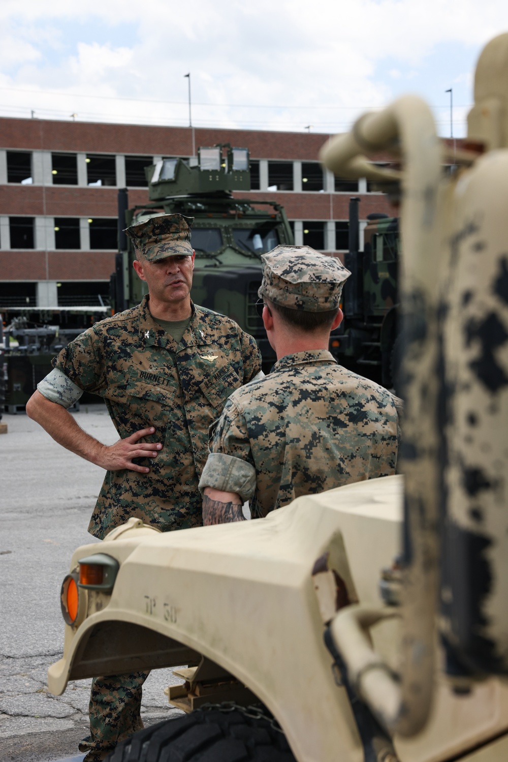 Col. Burnett Visits MWSS-272 Motor Pool