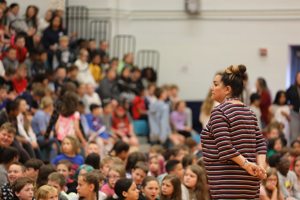 10th Mountain Division Color Guard Presenting the Colors to Local Students