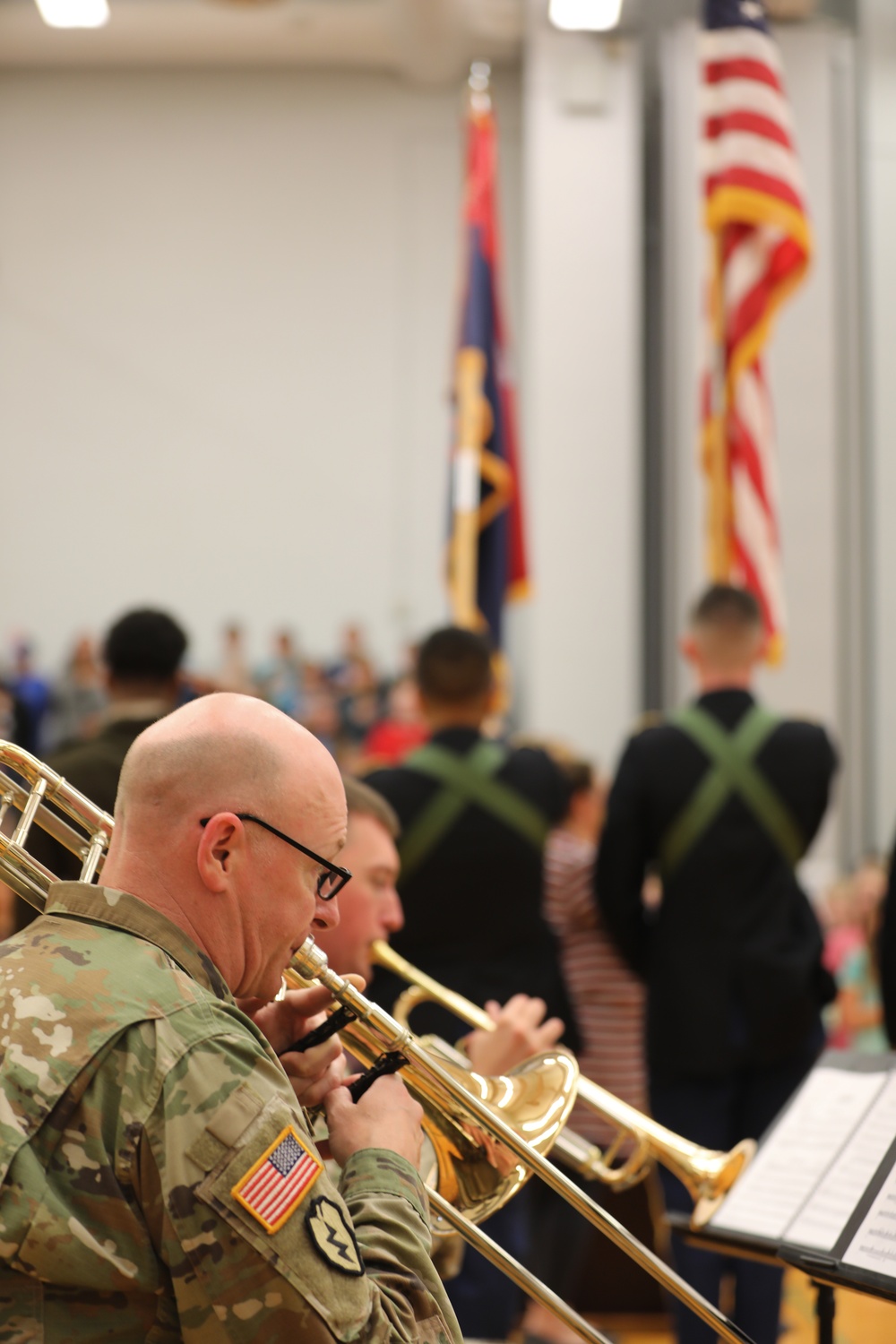 10th Mountain Division Band Performs for Local Students on Flag Day