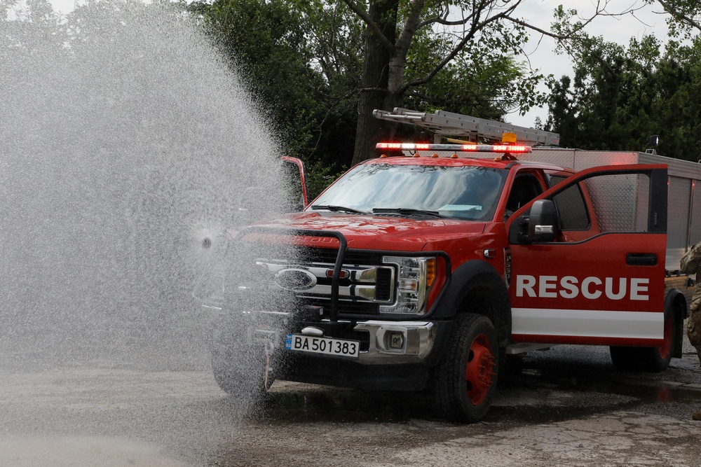 Tennessee National Guard Fire Fighters partner with Bulgarian Air Force Firefighters