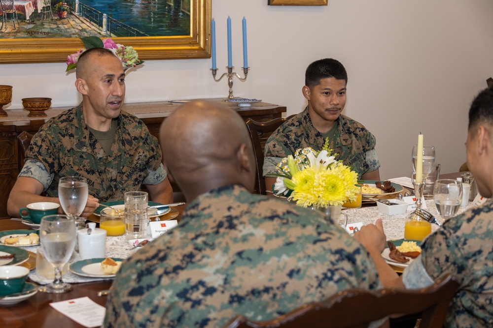 MCICOM Marine of the Quarter recognized at breakfast with MCI-West Commanding General