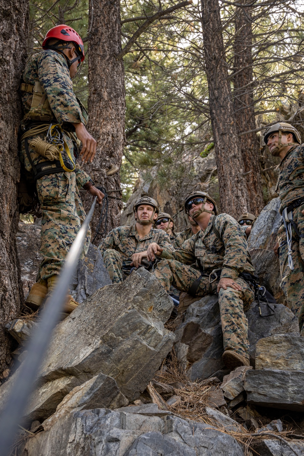 MTX 4-23: Marines practice rappelling drills at Mountain Warfare Training Center