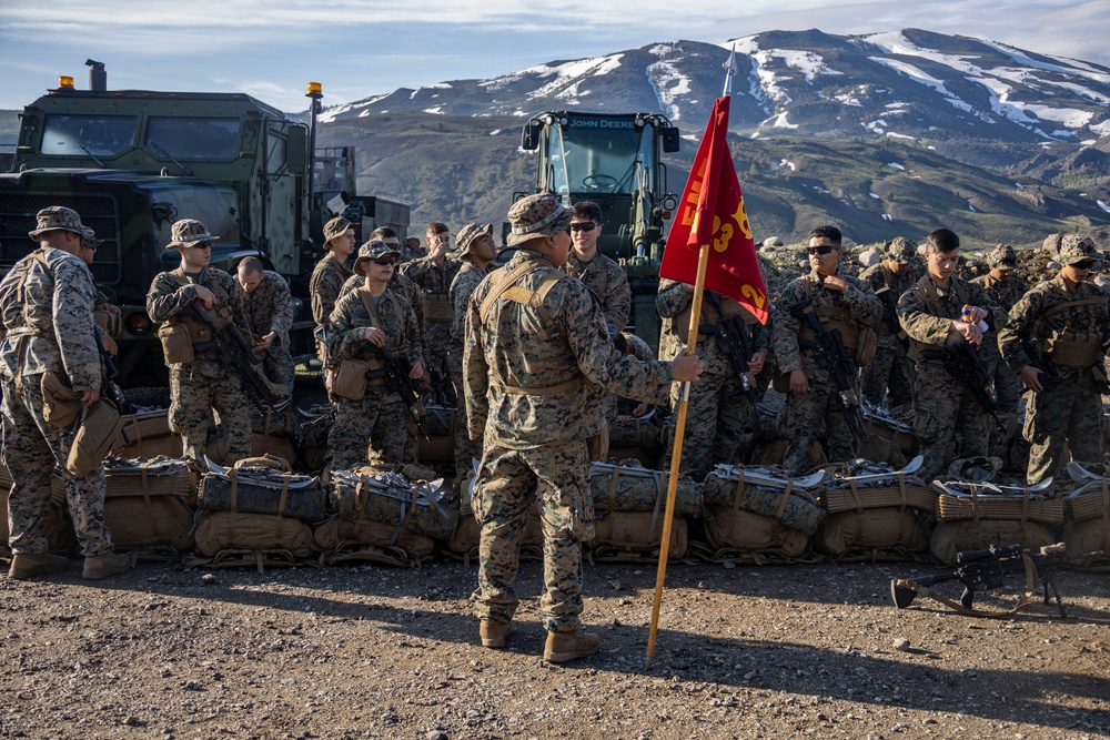 MTX 4-23: Marines with 2/23 move to rappelling training area at Mountain Warfare Training Center