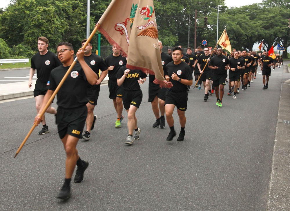 U.S. Ambassador to Japan Rahm Emanuel joins Army Birthday run on Camp Zama