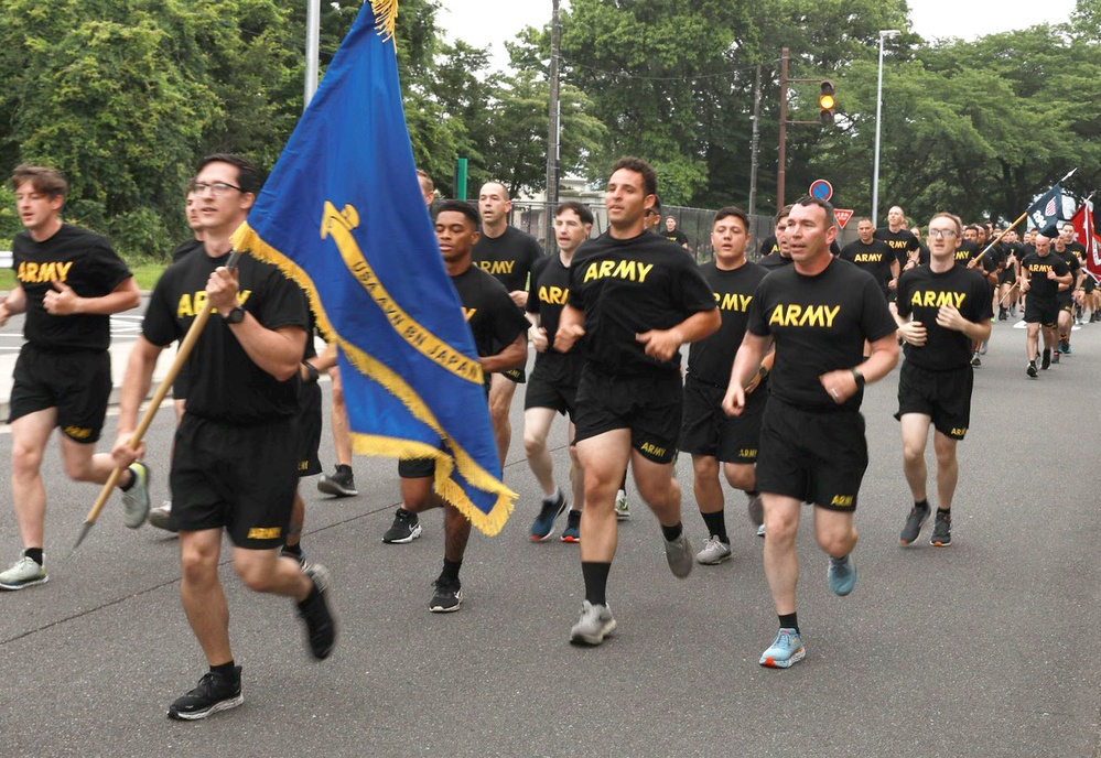 U.S. Ambassador to Japan Rahm Emanuel joins Army Birthday run on Camp Zama