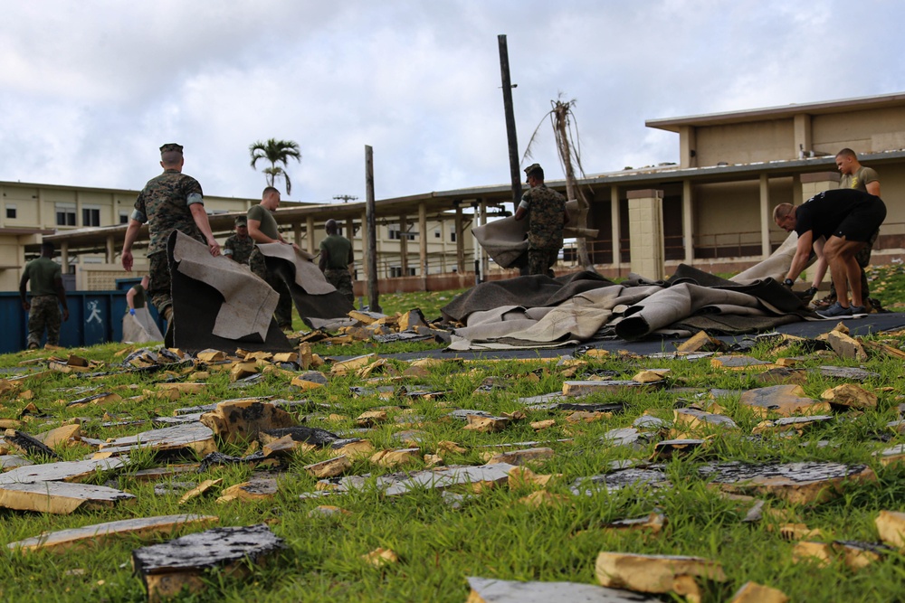 Marine Corps clean up efforts continue at Camp Blaz