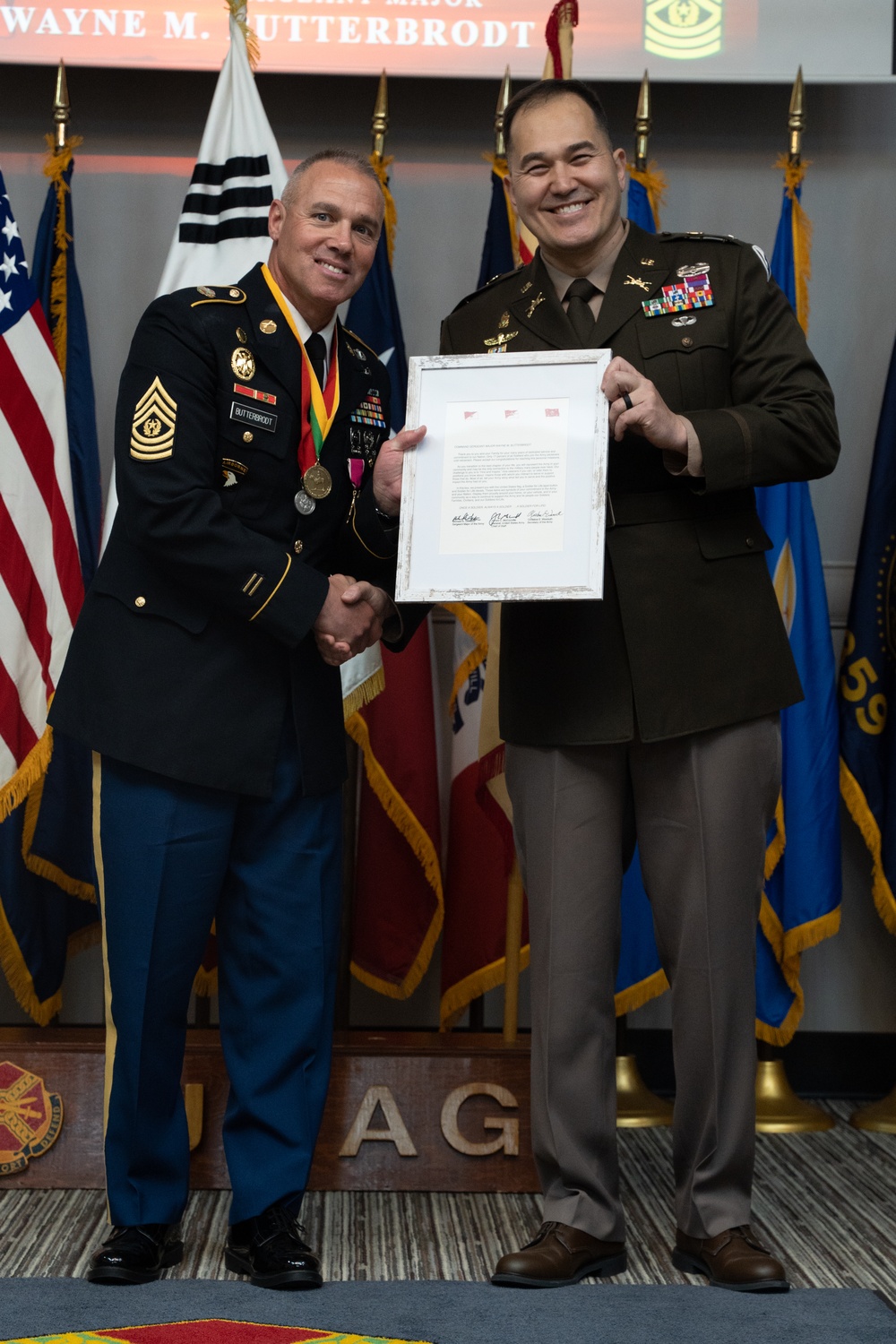 Command Sgt. Maj. Butterbrodt Relinquishment of Command and Retirement Ceremony