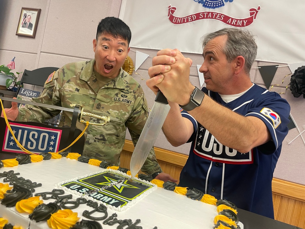 Cake destroyed in Army birthday celebration