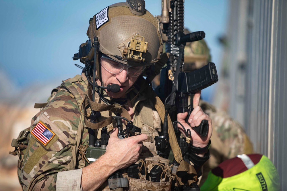 EOD Mobile Unit 6 Conducts an HVBSS Drill Aboard USS Normandy