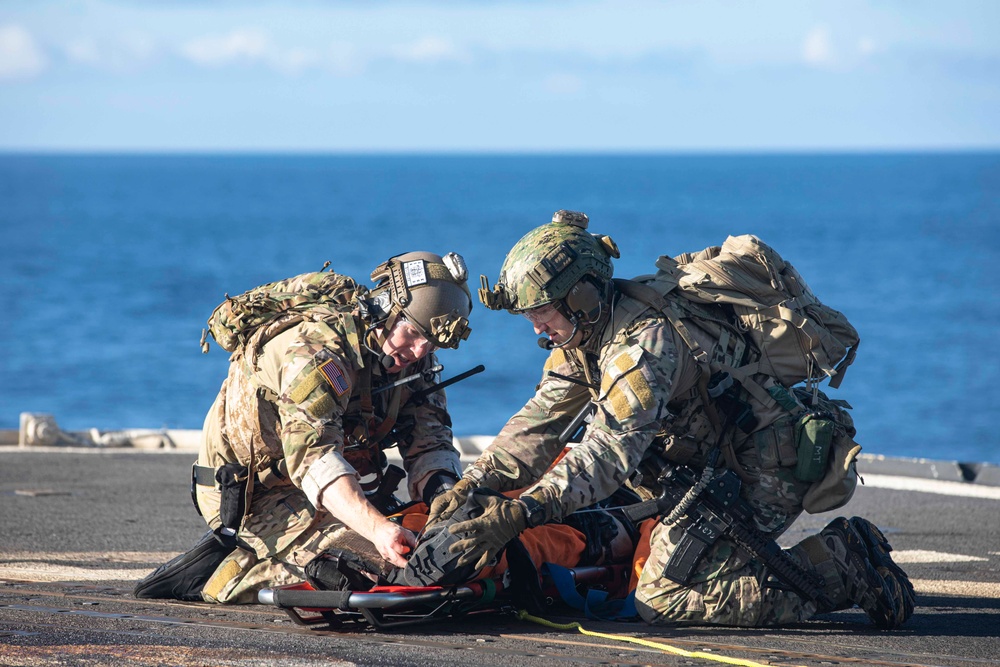 EOD Mobile Unit 6 Conducts an HVBSS Drill Aboard USS Normandy