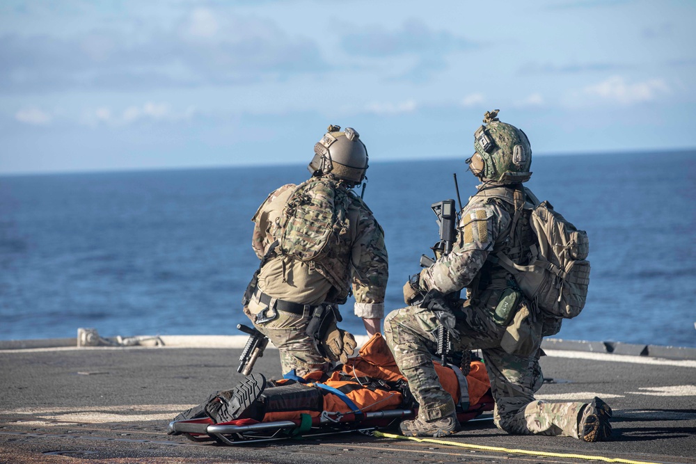 EOD Mobile Unit 6 Conducts an HVBSS Drill Aboard USS Normandy