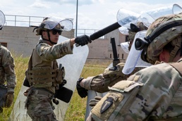 Texas and Rhode Island National Guardsmen Conduct Joint Crowd Riot Control Exercise