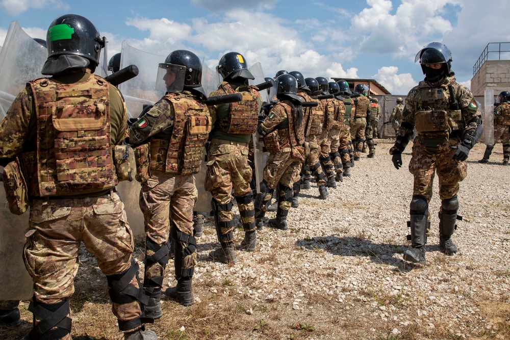 Texas and Rhode Island National Guardsmen Conduct Joint Crowd Riot Control Exercise