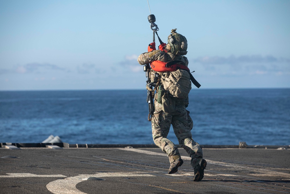 EOD Mobile Unit 6 Conducts an HVBSS Drill Aboard USS Normandy