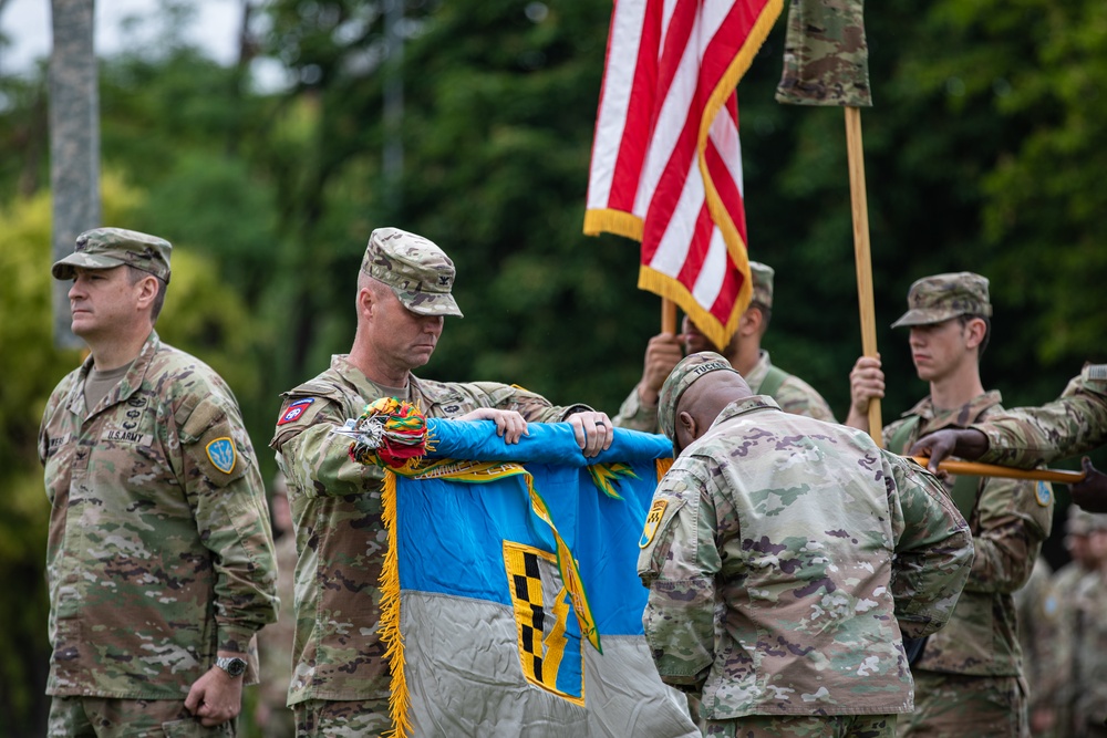 504th EMIB Cases Colors, Transfers Authority to 525th EMIB