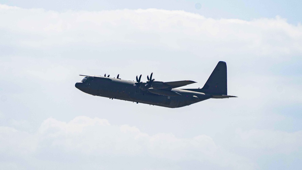 RAF retires C-130J Hercules, conducts fly over