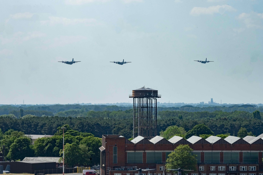 RAF retires C-130J Hercules, conducts fly over