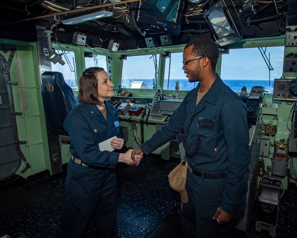 CSG-11 Commander Visits The USS Bunker Hill