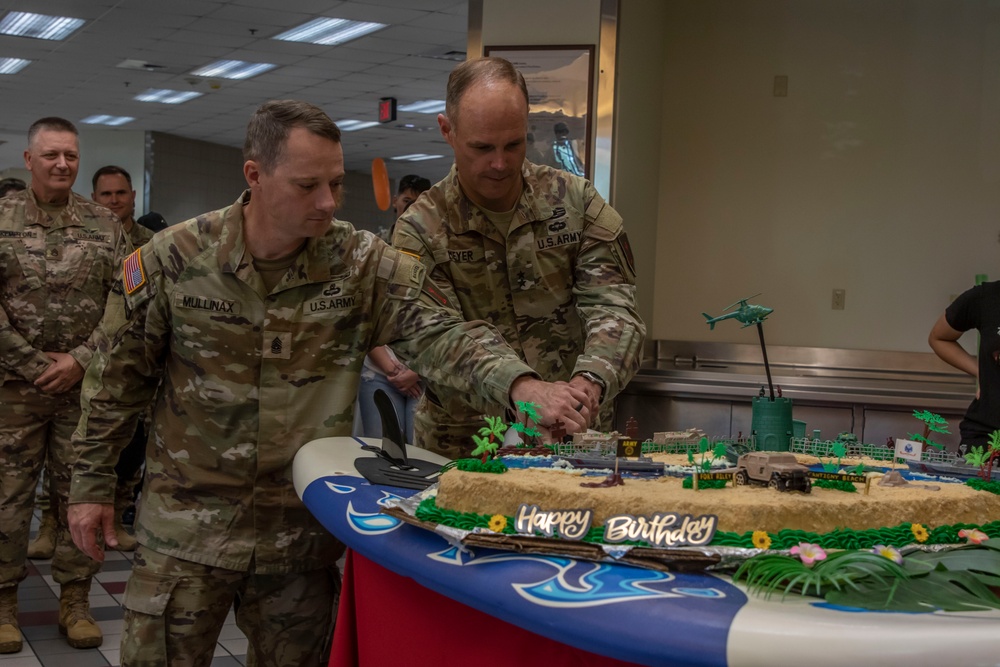 Army Birthday Cake Cutting