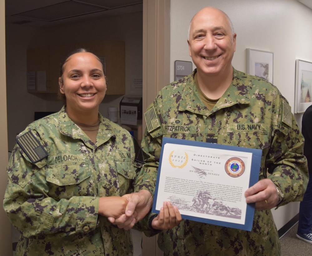 NHB/NMRTC Bremerton Surgical Services Directorate Sailor recognized