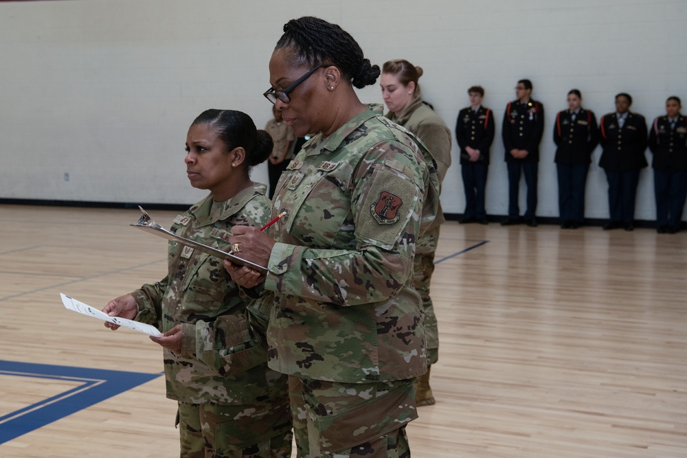 Virginia National Guard members judge annual JROTC drill competition