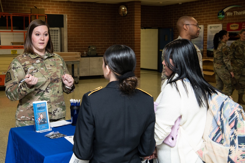 Virginia National Guard members judge annual JROTC drill competition