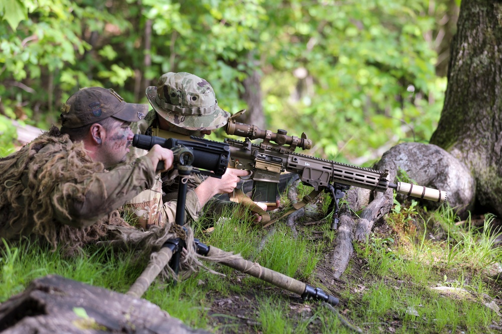 Snipers With Charlie Troop, 172nd Cavalry Regiment, Hone Their Stalking Abilities at Camp Ethan Allen Firing Range