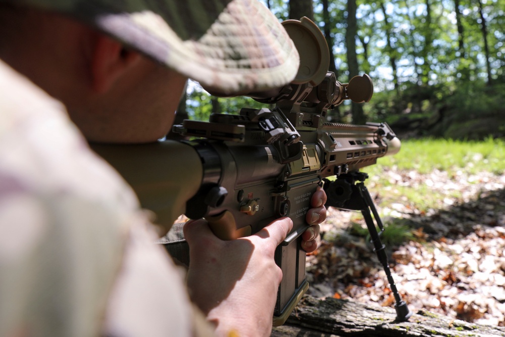 Snipers With Charlie Troop, 172nd Cavalry Regiment, Hone Their Stalking Abilities at Camp Ethan Allen Firing Range