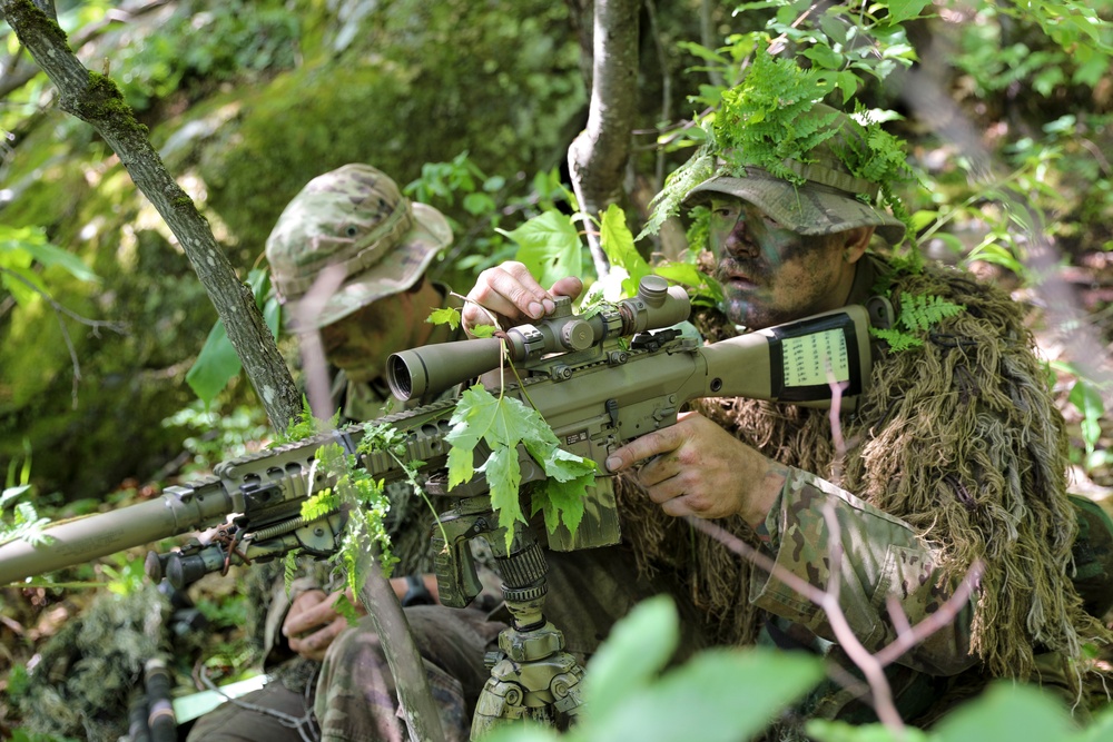 Snipers With Charlie Troop, 172nd Cavalry Regiment, Hone Their Stalking Abilities at Camp Ethan Allen Firing Range