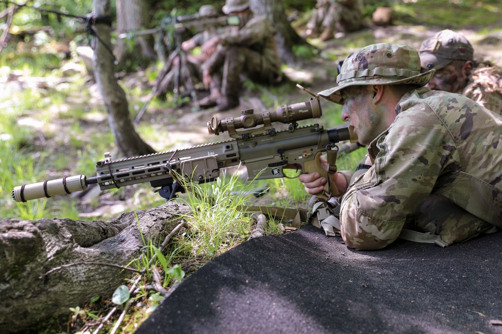 Snipers With Charlie Troop, 172nd Cavalry Regiment, Hone Their Stalking Abilities at Camp Ethan Allen Firing Range