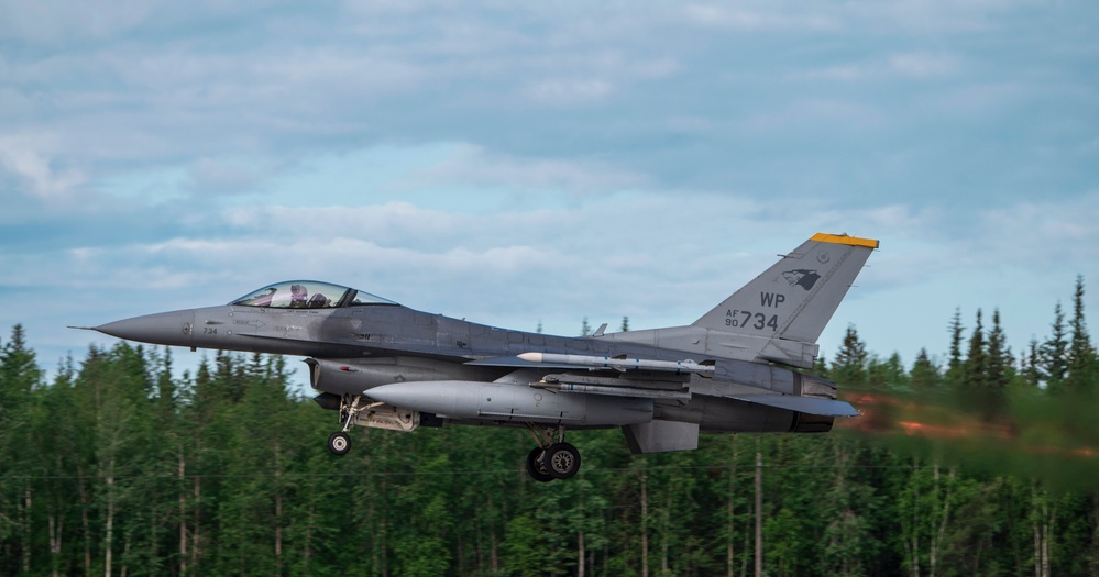Aircraft take off from Eielson AFB in support of RF-A 2023