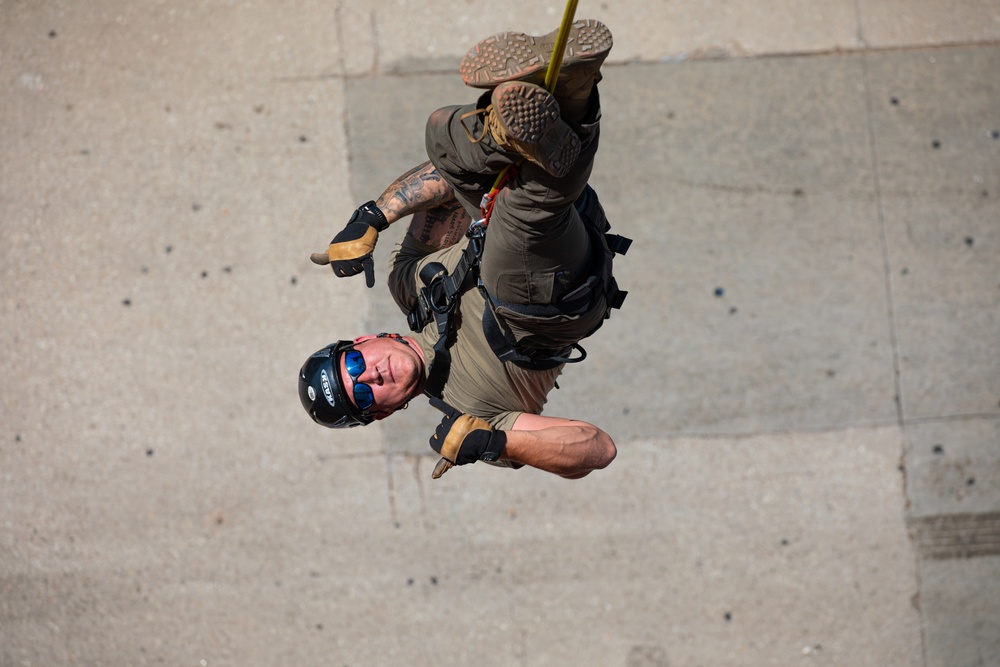 63rd Civil Support Team conducts rope training in downtown OKC