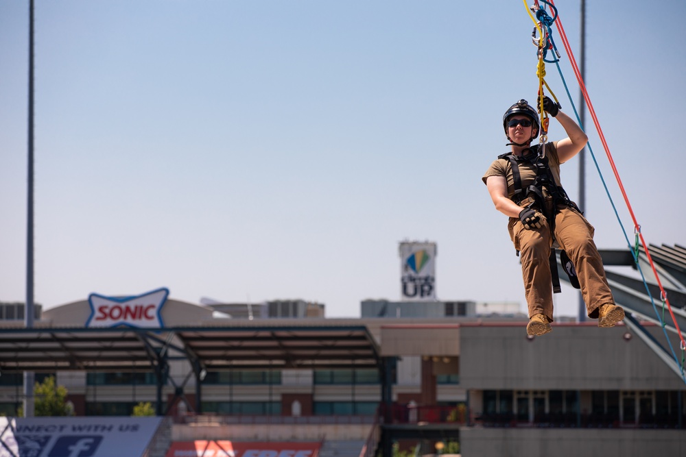 63rd Civil Support Team conducts rope training in downtown OKC