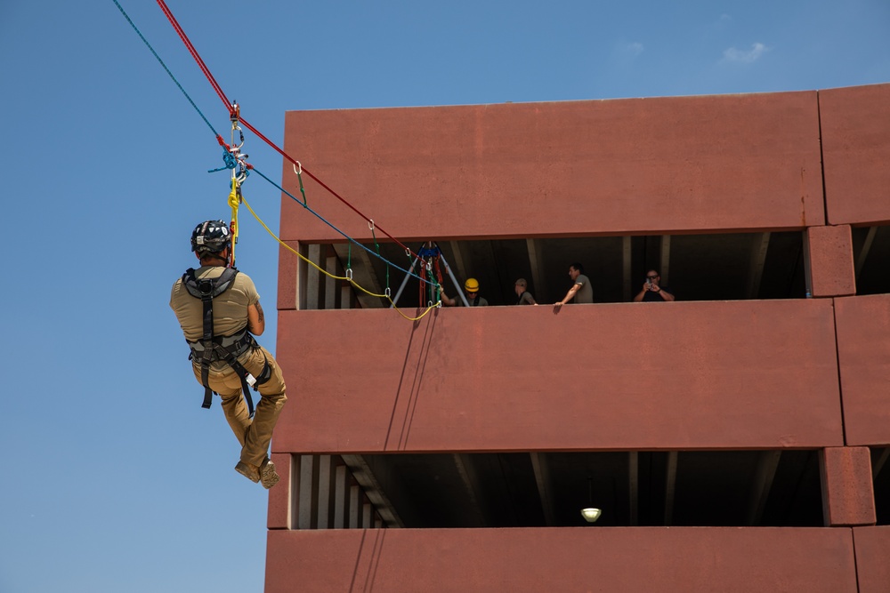 63rd Civil Support Team conducts rope training in downtown OKC