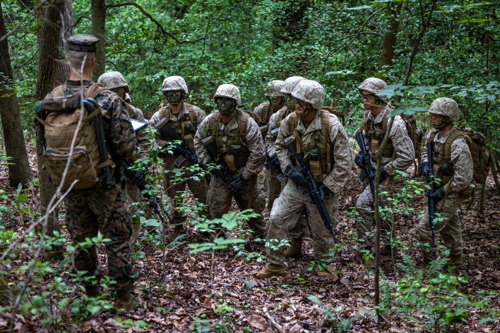 OCS Candidates Conduct a Field Exercise